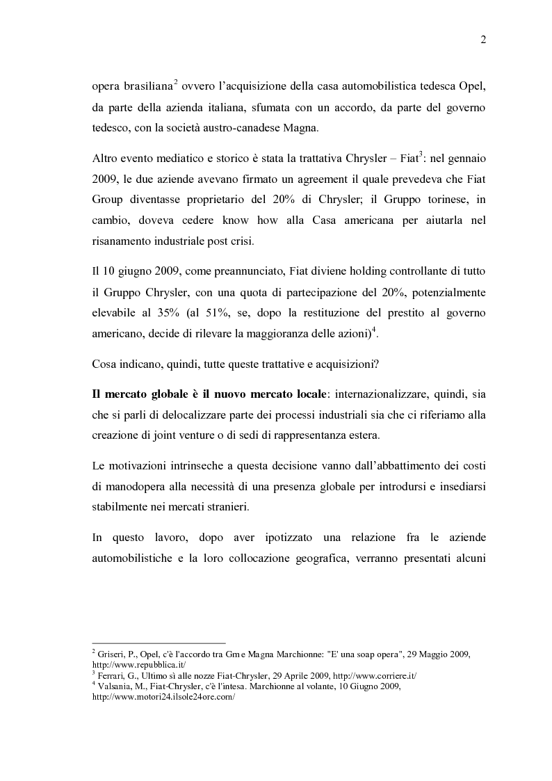 Anteprima della tesi: Ricerche e studi sull’evoluzione generale del settore automobilistico in un insieme globale, Pagina 2