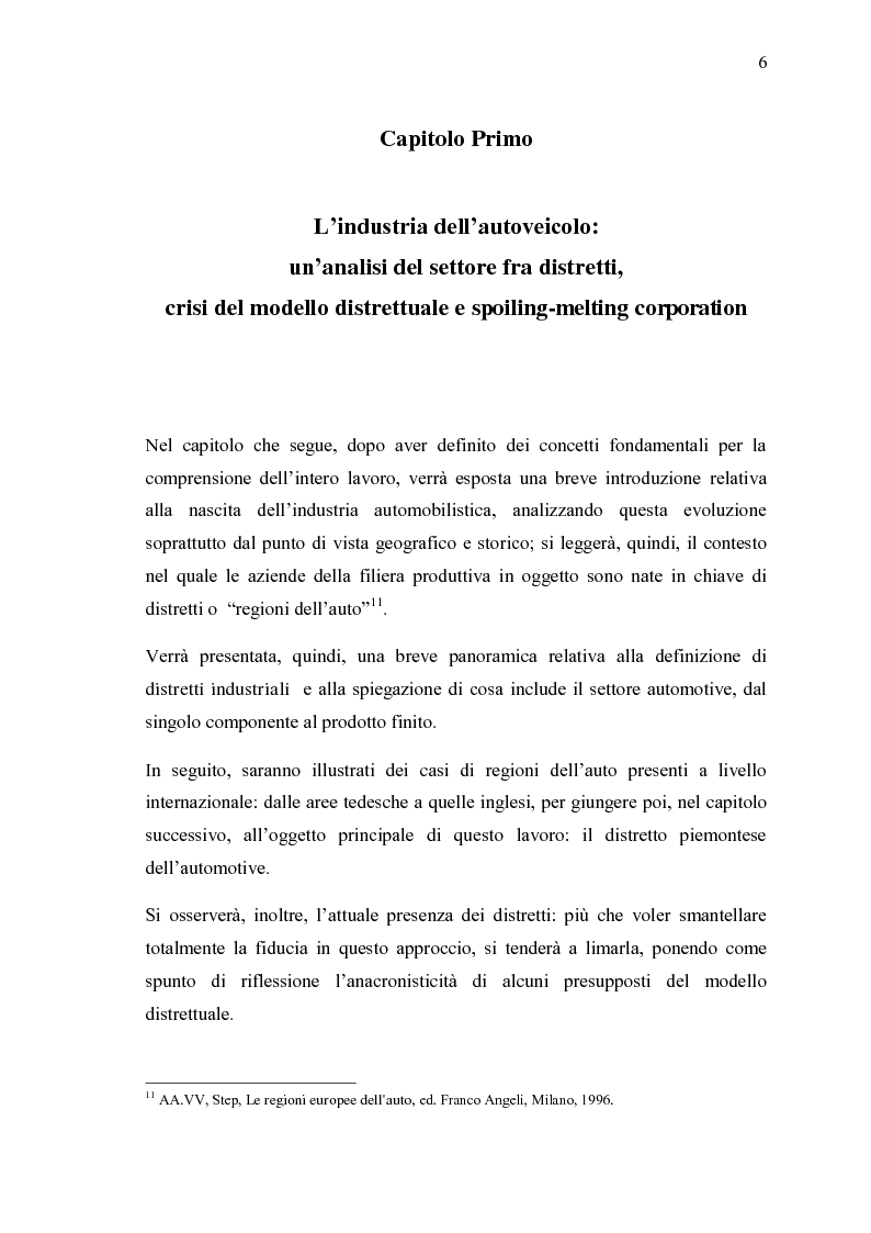 Anteprima della tesi: Ricerche e studi sull’evoluzione generale del settore automobilistico in un insieme globale, Pagina 6