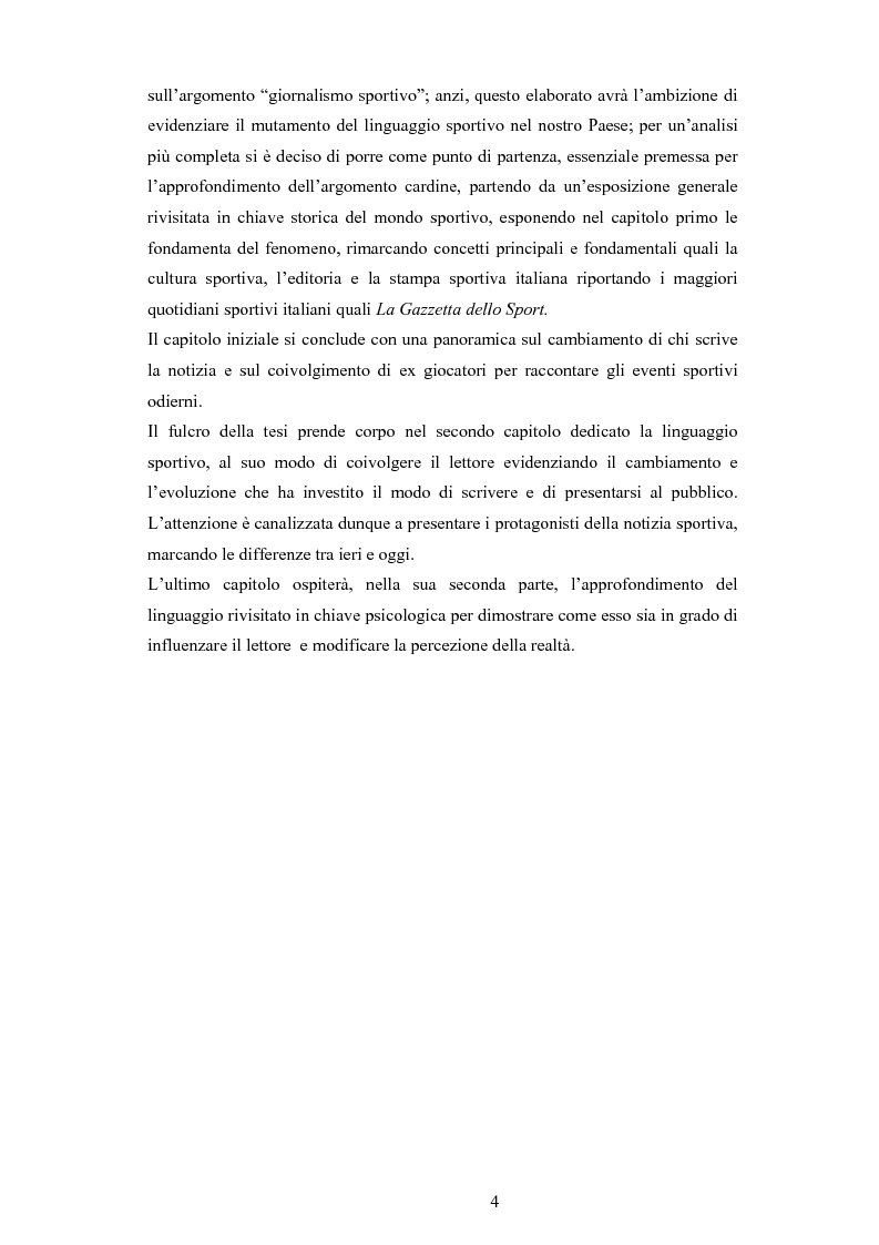 Anteprima della tesi: L'evoluzione del linguaggio giornalistico sportivo, Pagina 2
