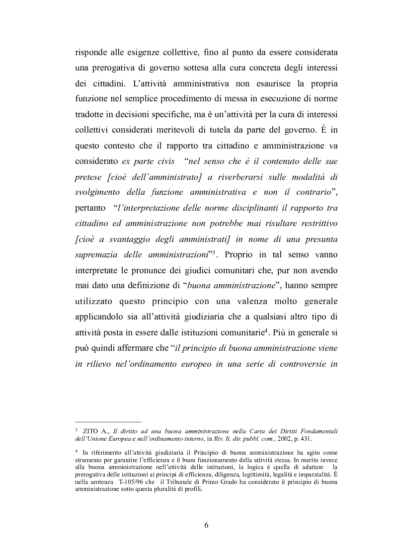 Anteprima della tesi: Il principio di buona amministrazione, Pagina 2