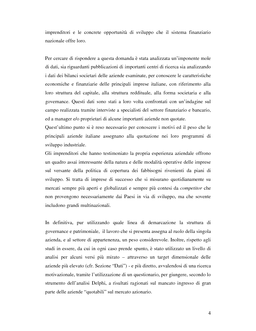 Anteprima della tesi: Le aziende italiane e la bassa propensione all’ingresso nel mercato azionario: un’indagine sulle motivazioni, Pagina 2