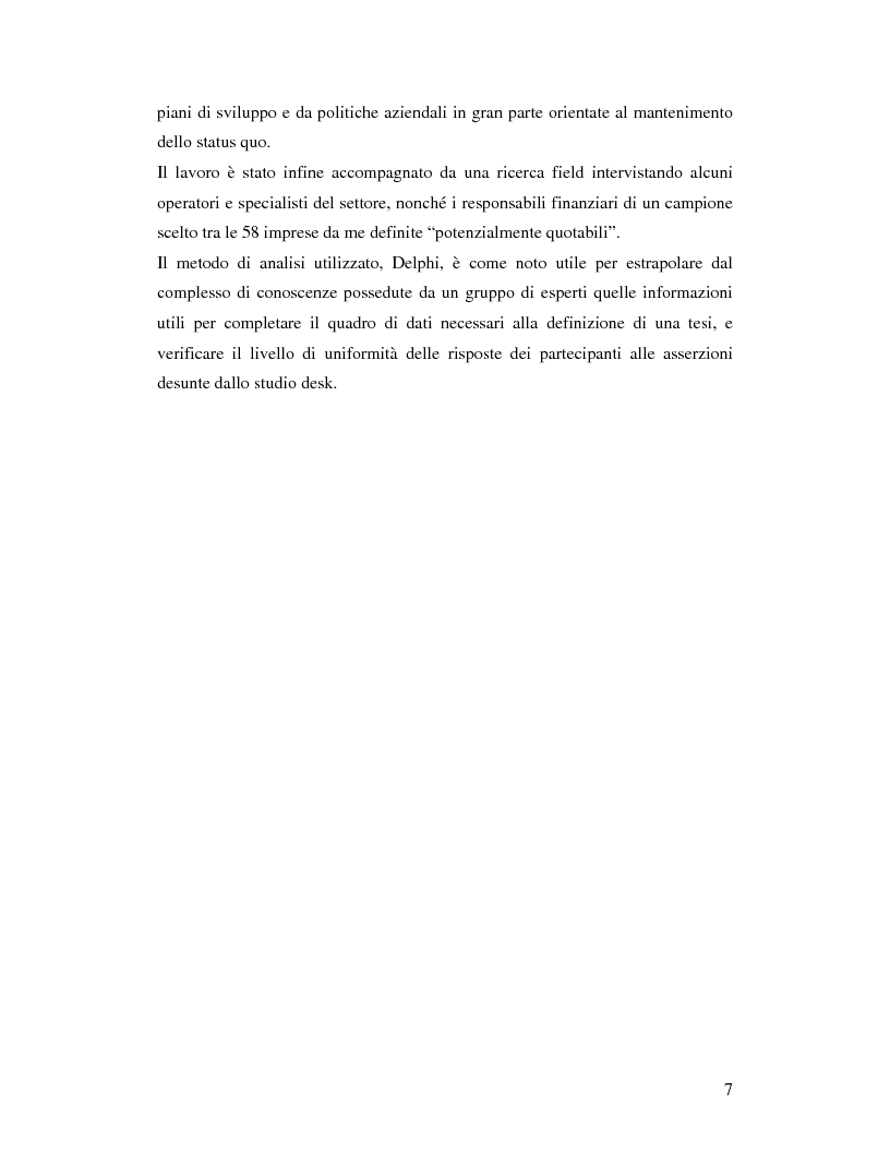 Anteprima della tesi: Le aziende italiane e la bassa propensione all’ingresso nel mercato azionario: un’indagine sulle motivazioni, Pagina 5