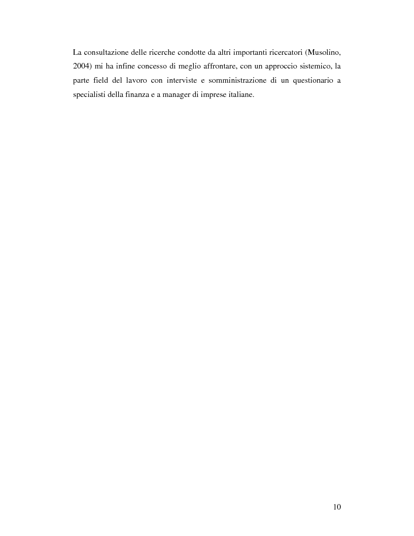 Anteprima della tesi: Le aziende italiane e la bassa propensione all’ingresso nel mercato azionario: un’indagine sulle motivazioni, Pagina 8