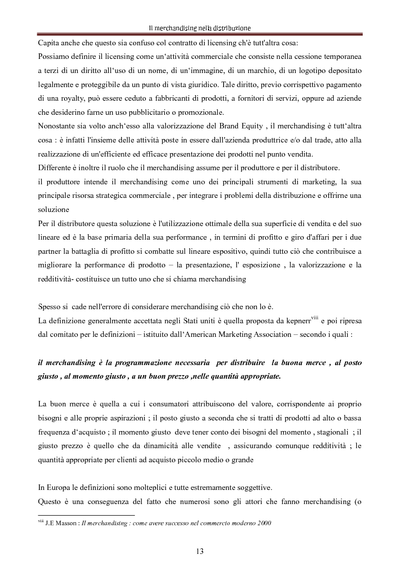 Anteprima della tesi: Le nuove dimensioni del merchandising distributivo, Pagina 11