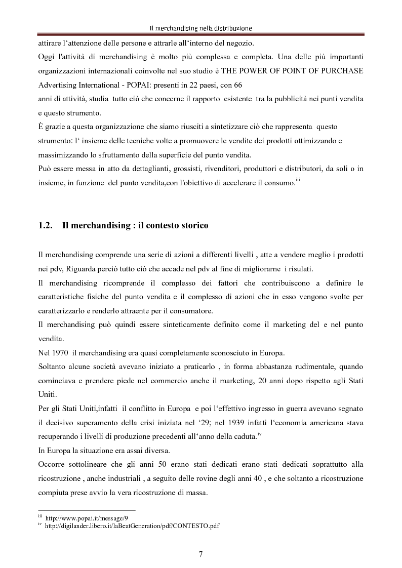 Anteprima della tesi: Le nuove dimensioni del merchandising distributivo, Pagina 5
