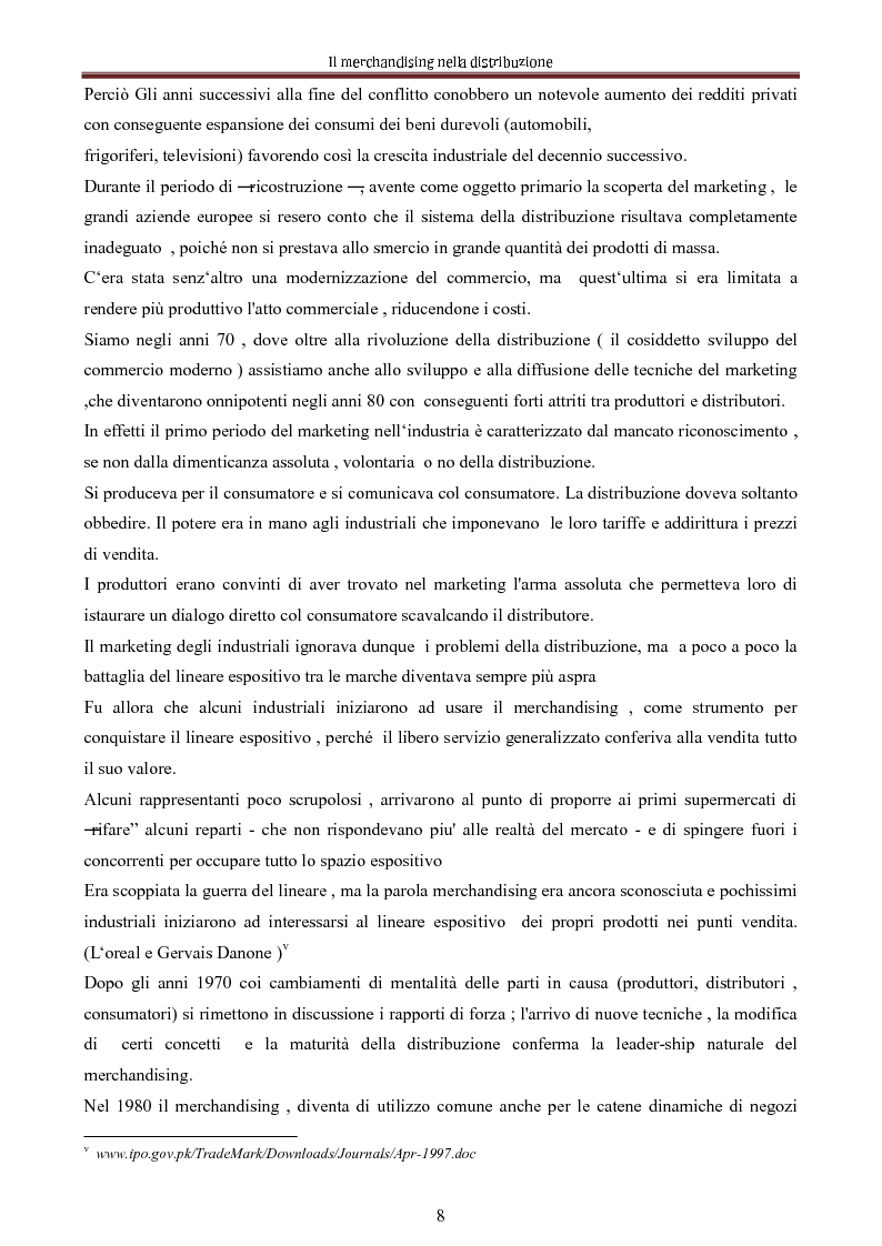 Anteprima della tesi: Le nuove dimensioni del merchandising distributivo, Pagina 6