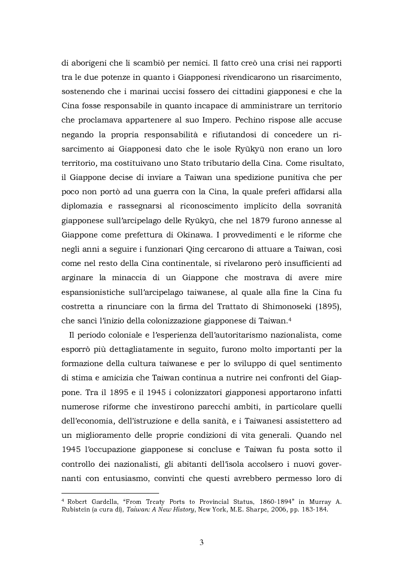 Anteprima della tesi: Il Giappone a Taiwan: un'analisi delle influenze giapponesi sulla lingua e la cultura di Taiwan, Pagina 3