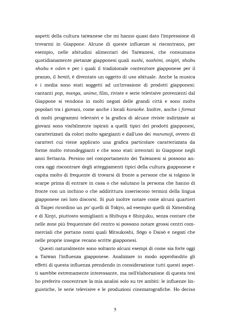Anteprima della tesi: Il Giappone a Taiwan: un'analisi delle influenze giapponesi sulla lingua e la cultura di Taiwan, Pagina 5