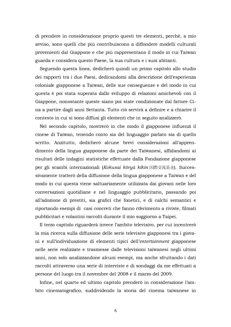 Anteprima della tesi: Il Giappone a Taiwan: un'analisi delle influenze giapponesi sulla lingua e la cultura di Taiwan, Pagina 6