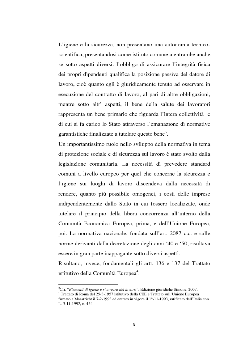 Anteprima della tesi: La sicurezza sul lavoro e rischio psicologico, Pagina 4