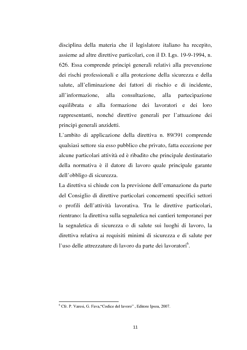 Anteprima della tesi: La sicurezza sul lavoro e rischio psicologico, Pagina 7