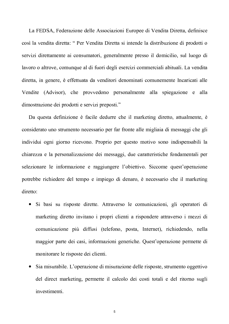 Anteprima della tesi: Network e multilevel marketing - Un gioco dove tutti vincono, Pagina 5