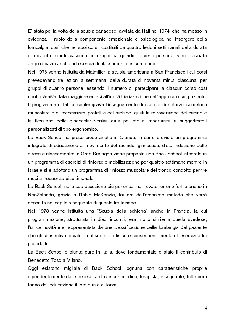 Anteprima della tesi: Back School e McKenzie: due metodi a confronto nel trattamento riabilitativo della lombalgia, Pagina 2