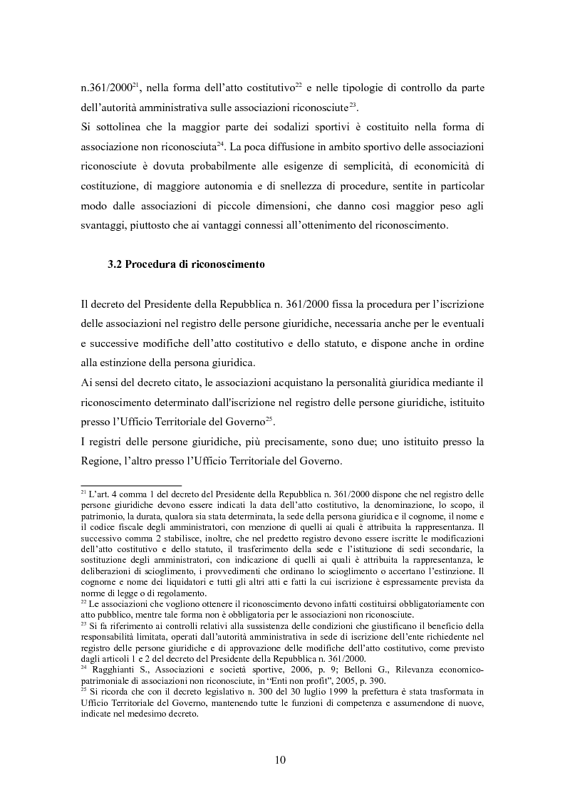 Anteprima della tesi: Associazioni sportive dilettantistiche: aspetti tributari e civilistici, Pagina 10