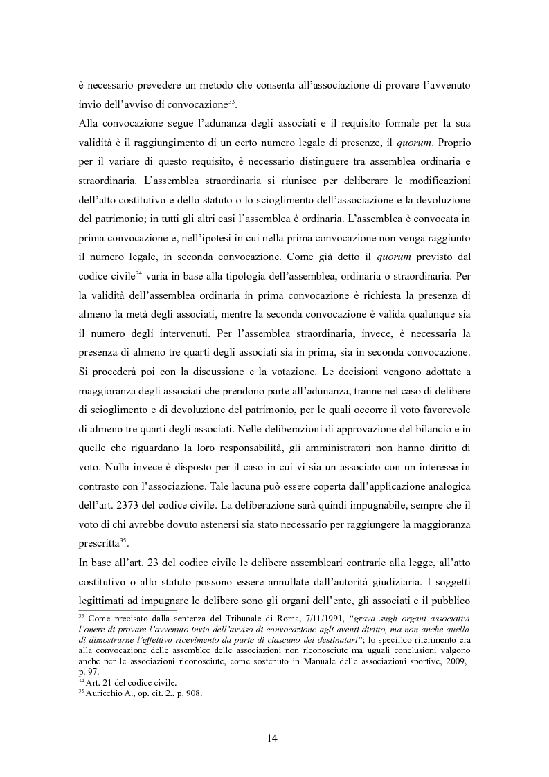 Anteprima della tesi: Associazioni sportive dilettantistiche: aspetti tributari e civilistici, Pagina 14