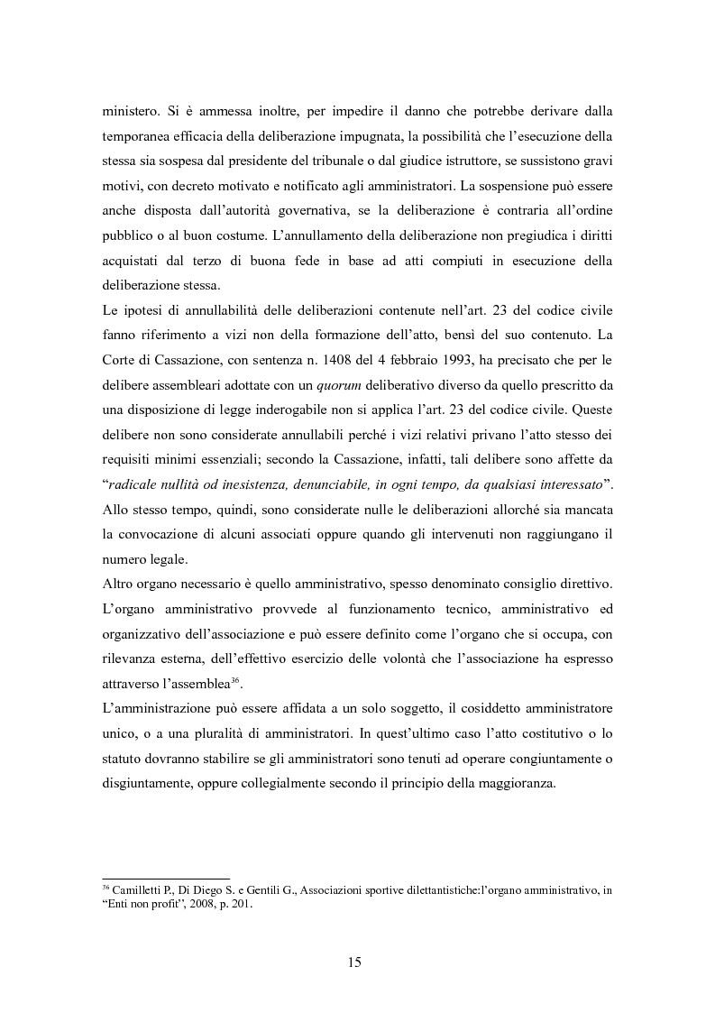 Anteprima della tesi: Associazioni sportive dilettantistiche: aspetti tributari e civilistici, Pagina 15