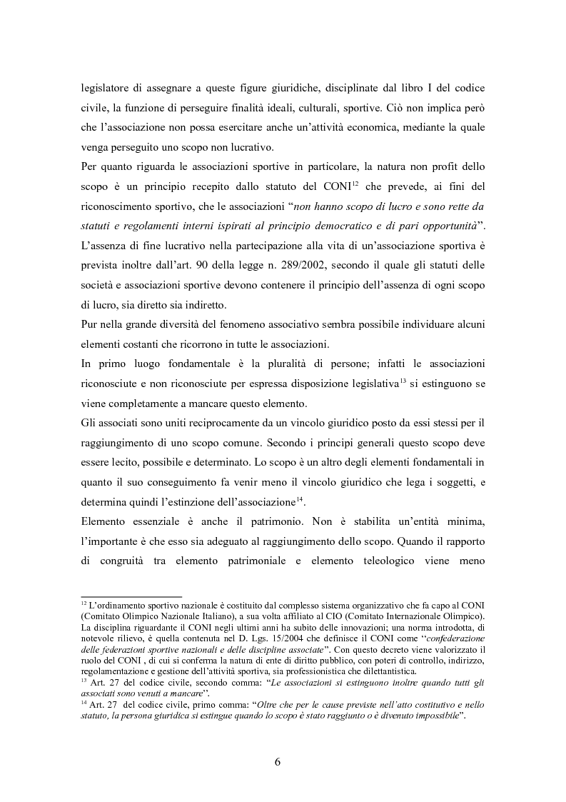 Anteprima della tesi: Associazioni sportive dilettantistiche: aspetti tributari e civilistici, Pagina 6