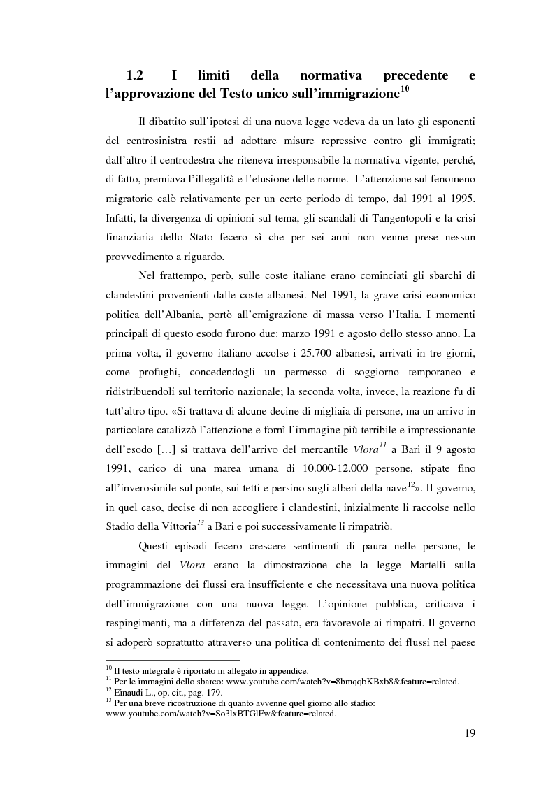 Anteprima della tesi: Immigrazione e democrazia: l'esperienza italiana in una cornice internazionale, Pagina 12