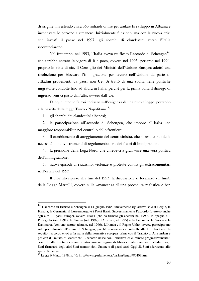 Anteprima della tesi: Immigrazione e democrazia: l'esperienza italiana in una cornice internazionale, Pagina 13