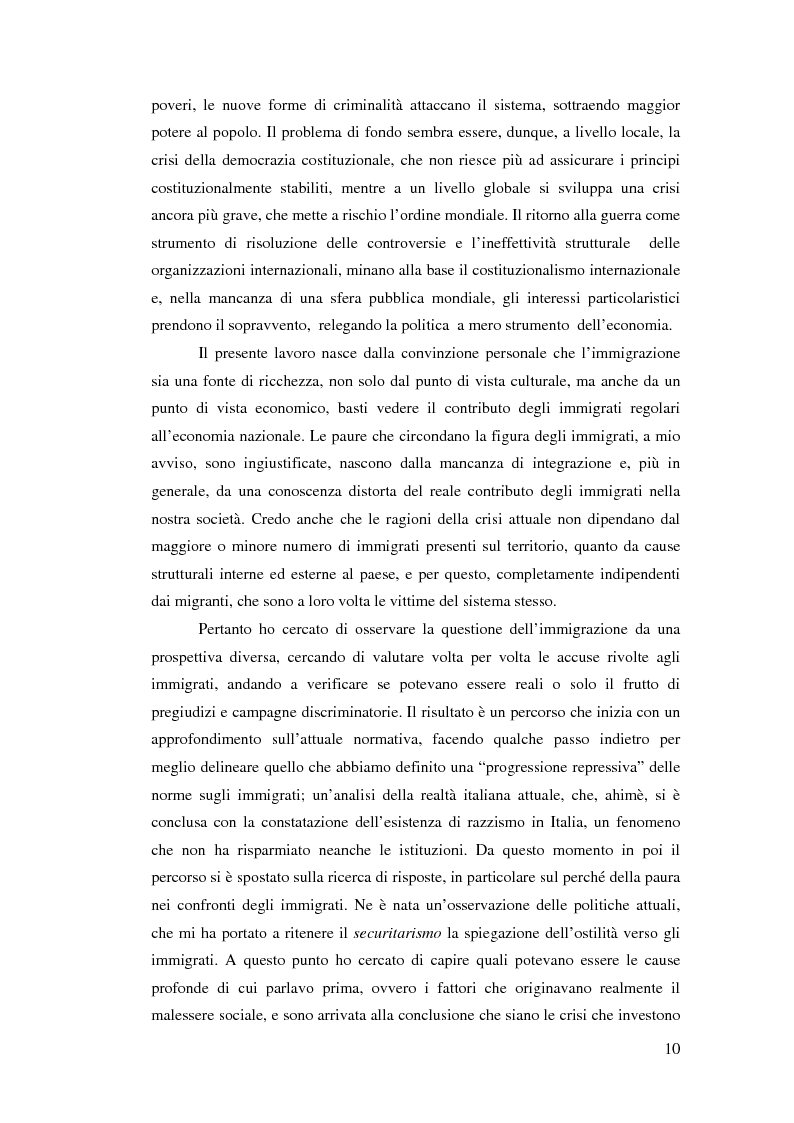 Anteprima della tesi: Immigrazione e democrazia: l'esperienza italiana in una cornice internazionale, Pagina 3