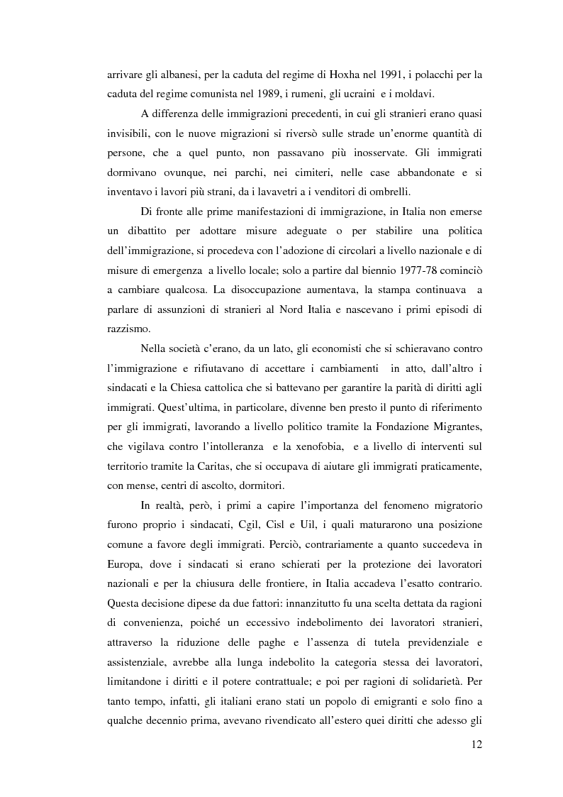 Anteprima della tesi: Immigrazione e democrazia: l'esperienza italiana in una cornice internazionale, Pagina 5