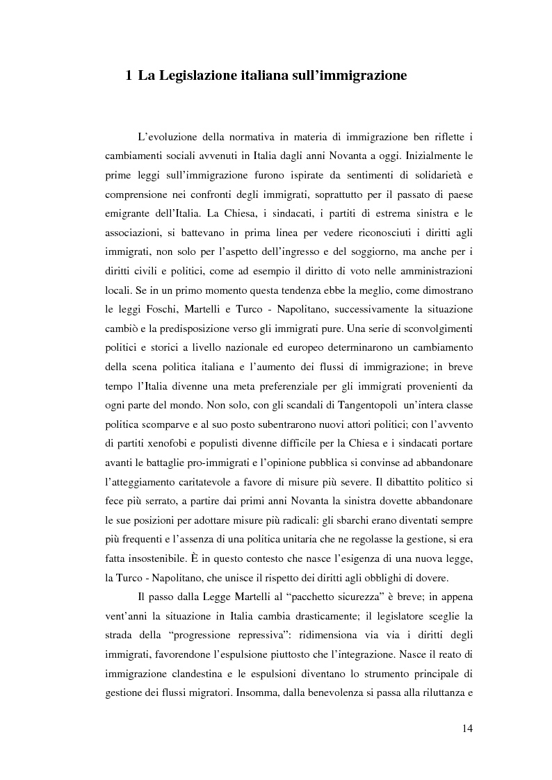 Anteprima della tesi: Immigrazione e democrazia: l'esperienza italiana in una cornice internazionale, Pagina 7