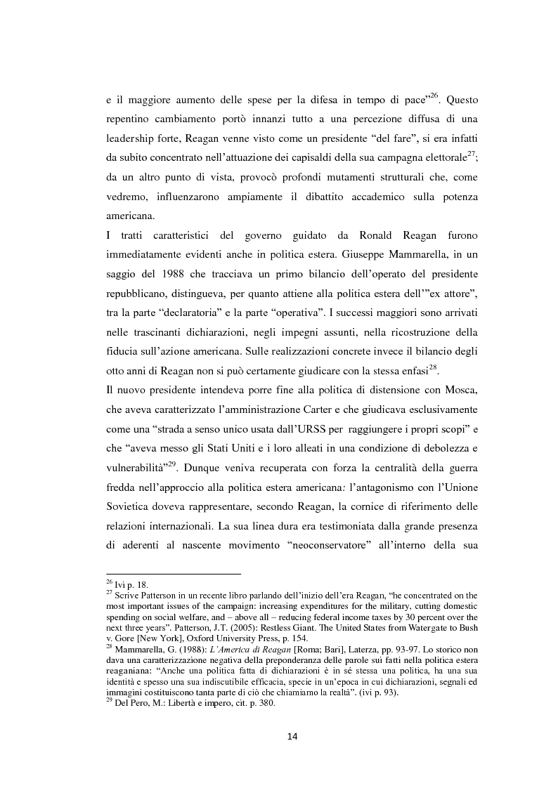 Anteprima della tesi: Declinismo. Il dibattito sul declino degli Stati Uniti tra la fine della guerra fredda e l'inizio dell'era post-bipolare., Pagina 14
