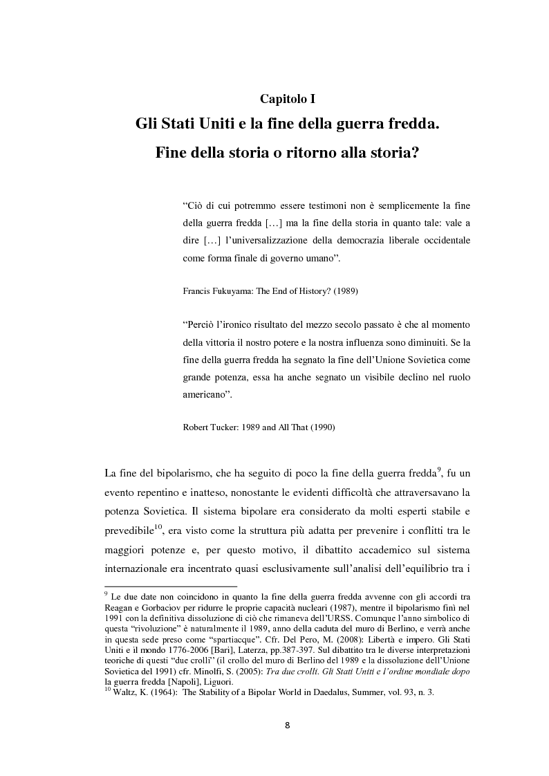 Anteprima della tesi: Declinismo. Il dibattito sul declino degli Stati Uniti tra la fine della guerra fredda e l'inizio dell'era post-bipolare., Pagina 8