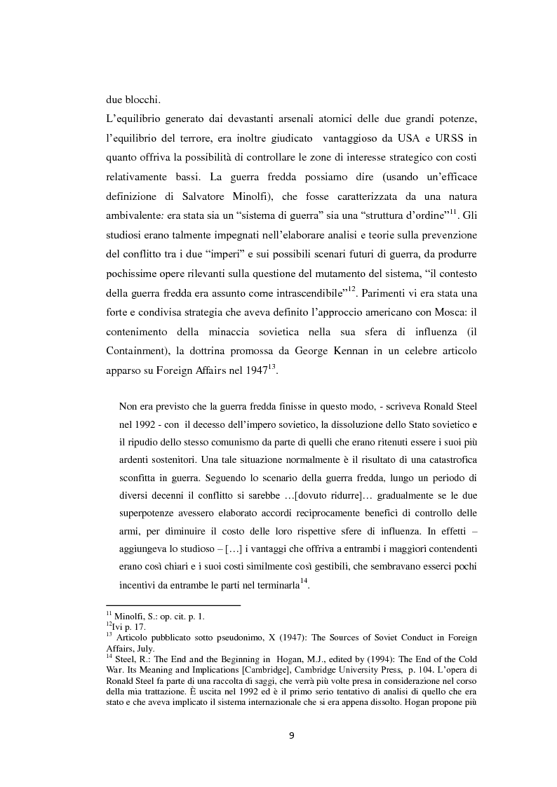 Anteprima della tesi: Declinismo. Il dibattito sul declino degli Stati Uniti tra la fine della guerra fredda e l'inizio dell'era post-bipolare., Pagina 9