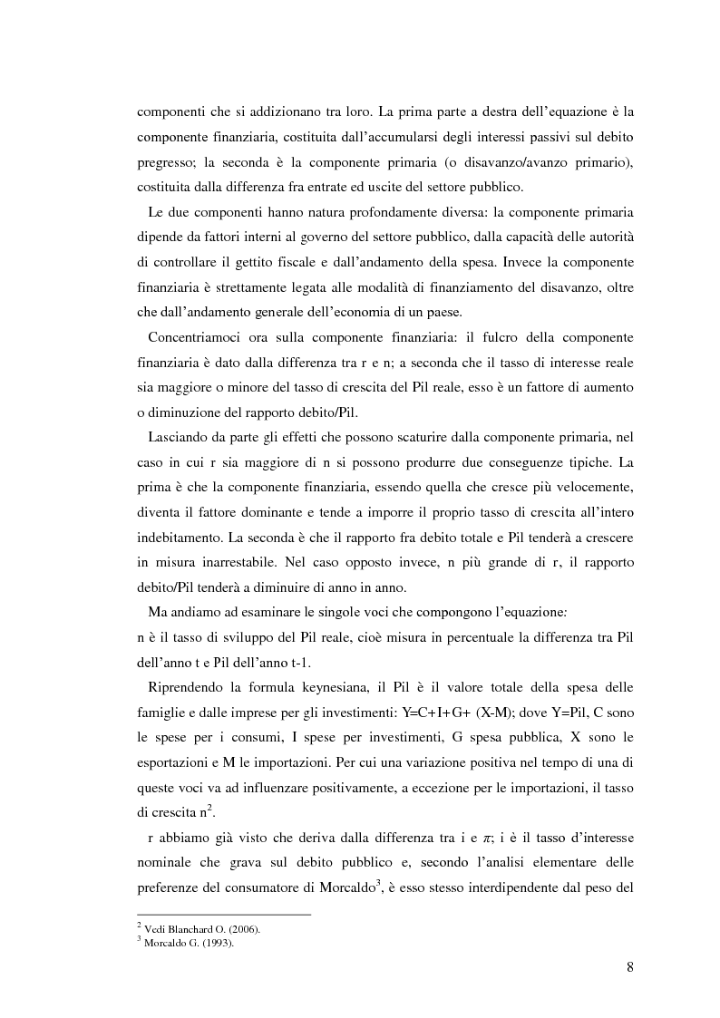 Anteprima della tesi: Il debito pubblico: paragone tra il caso italiano e le esperienze di Argentina, Irlanda e Belgio, Pagina 6