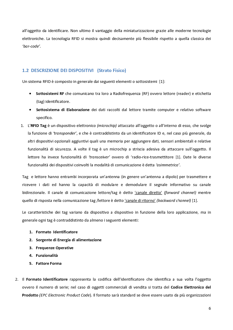 Anteprima della tesi: Meccanismi di sicurezza e privacy per sistemi RFID, Pagina 4