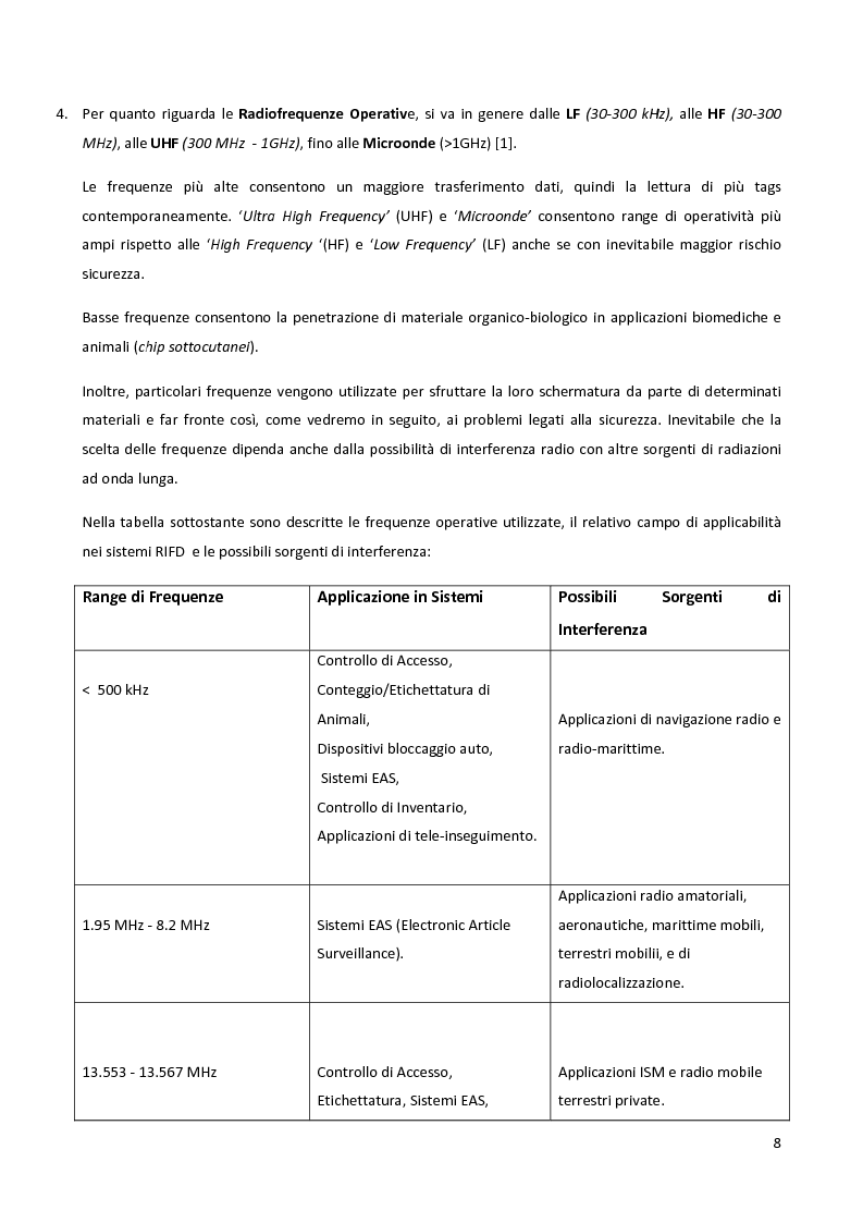 Anteprima della tesi: Meccanismi di sicurezza e privacy per sistemi RFID, Pagina 6
