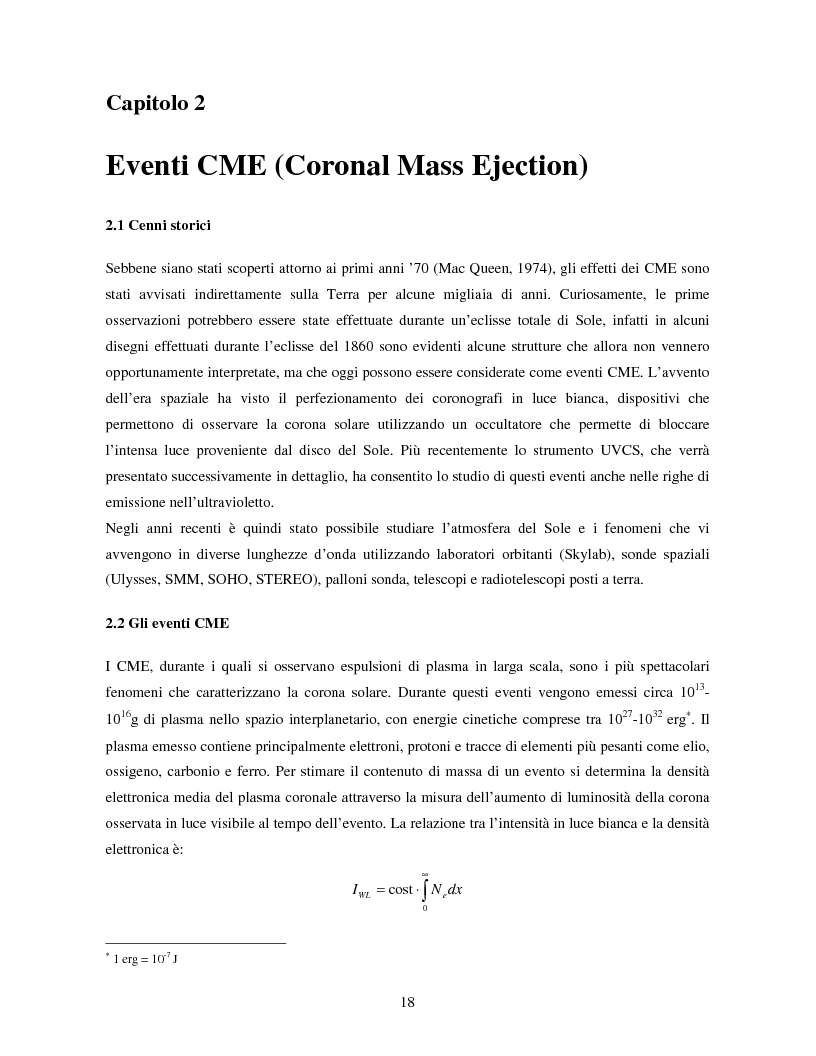 Anteprima della tesi: Studio di eventi di espulsioni di massa coronale, Pagina 7