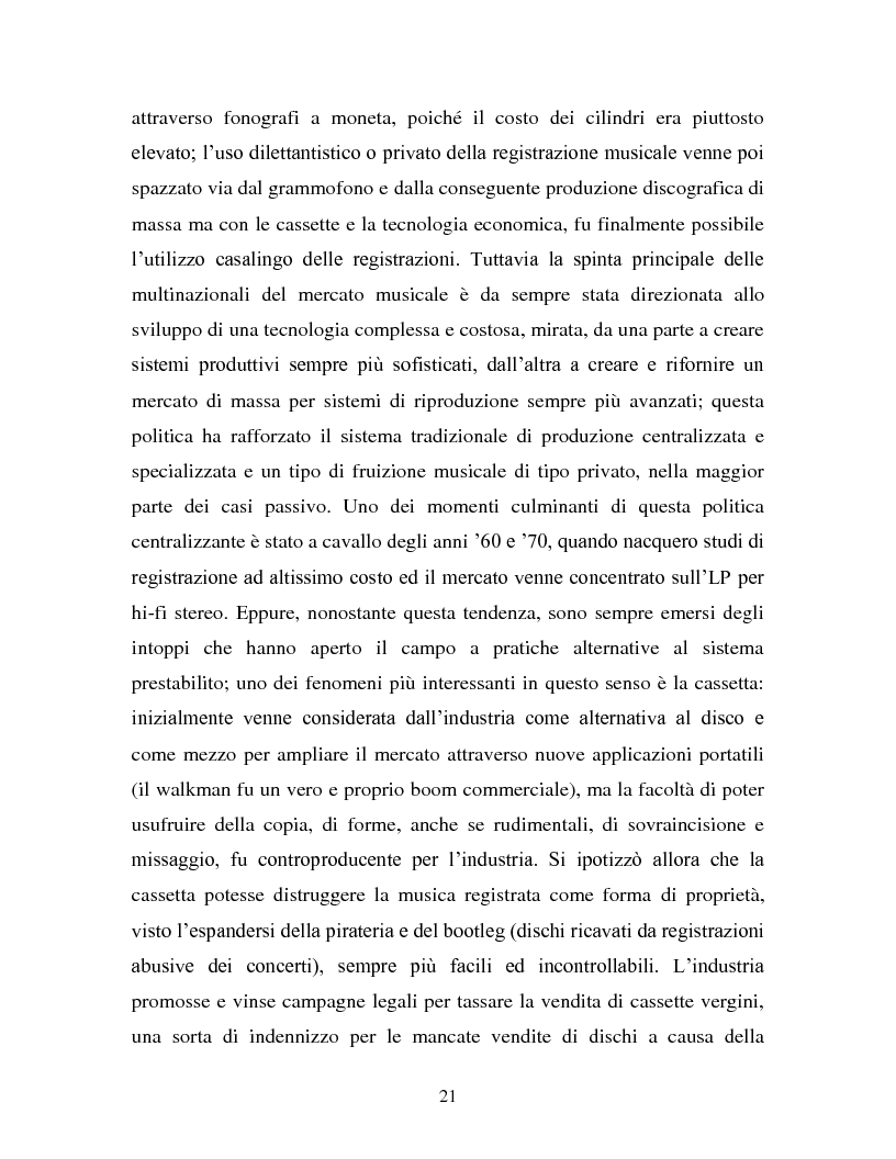 Estratto dalla tesi: La musica in MP3: implicazioni e problematiche