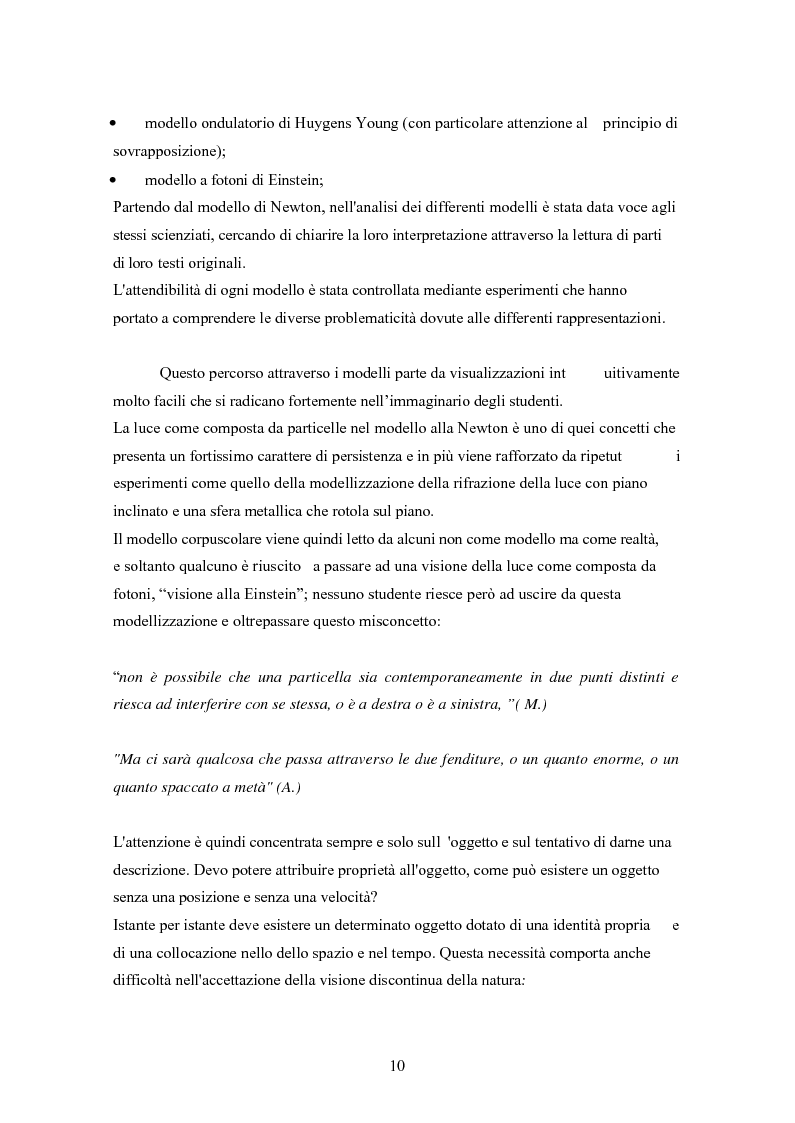 Anteprima della tesi: Un progetto di insegnamento della meccanica quantistica a livello di scuola secondaria superiore: alla ricerca di un formalismo possibile, Pagina 10