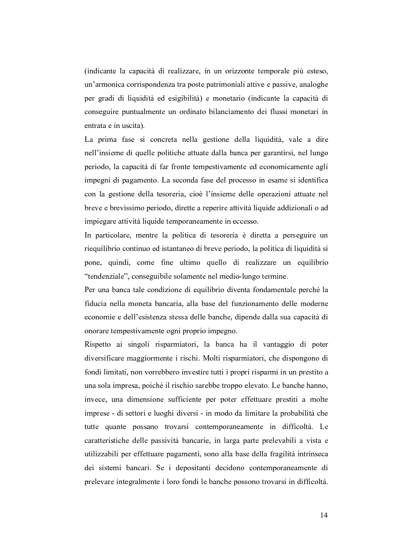 Anteprima della tesi: Liquidity Risk Management: teorie ed applicazioni, Pagina 10