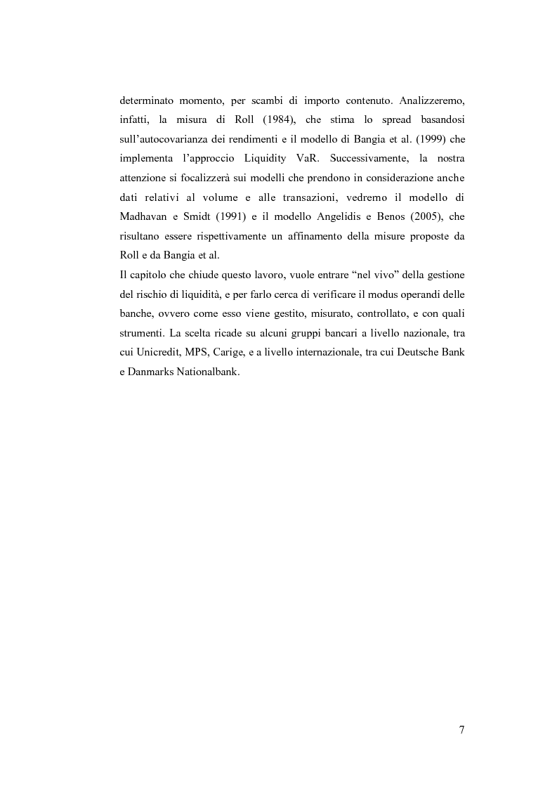 Anteprima della tesi: Liquidity Risk Management: teorie ed applicazioni, Pagina 3