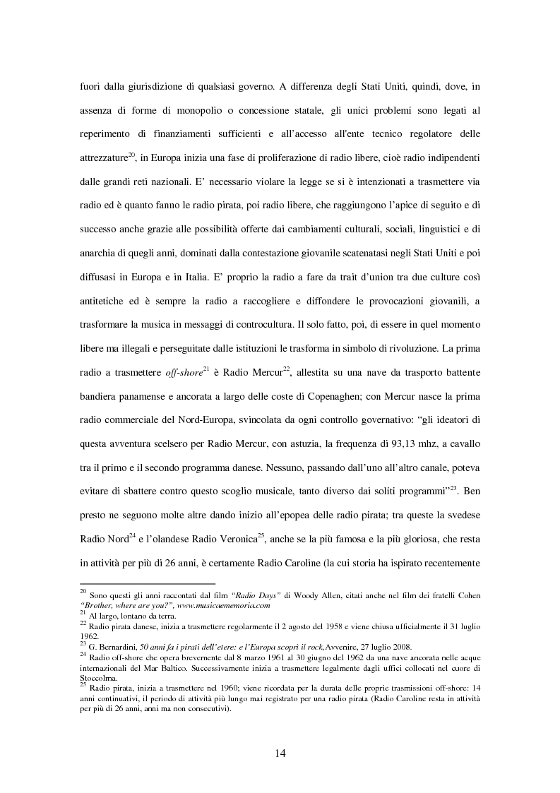 Anteprima della tesi: Radio Deejay, R101 e Radio 24 - A confronto tre strategie di successo nel panorama radiofonico nazionale, Pagina 12