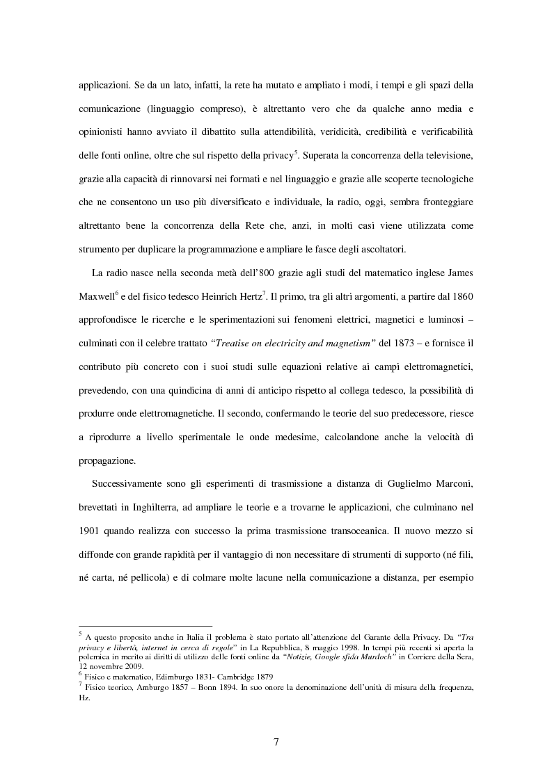 Anteprima della tesi: Radio Deejay, R101 e Radio 24 - A confronto tre strategie di successo nel panorama radiofonico nazionale, Pagina 5