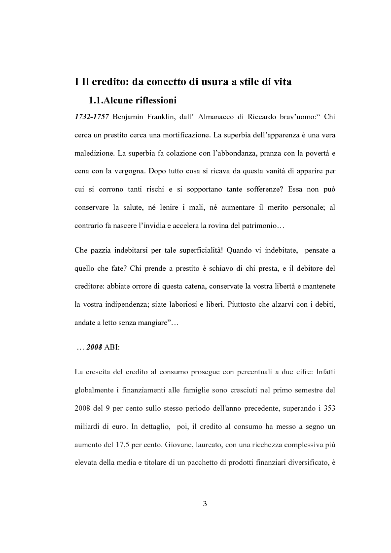 Anteprima della tesi: Il sovraindebitamento del consumatore e la protezione della nuova normativa europea, Pagina 3