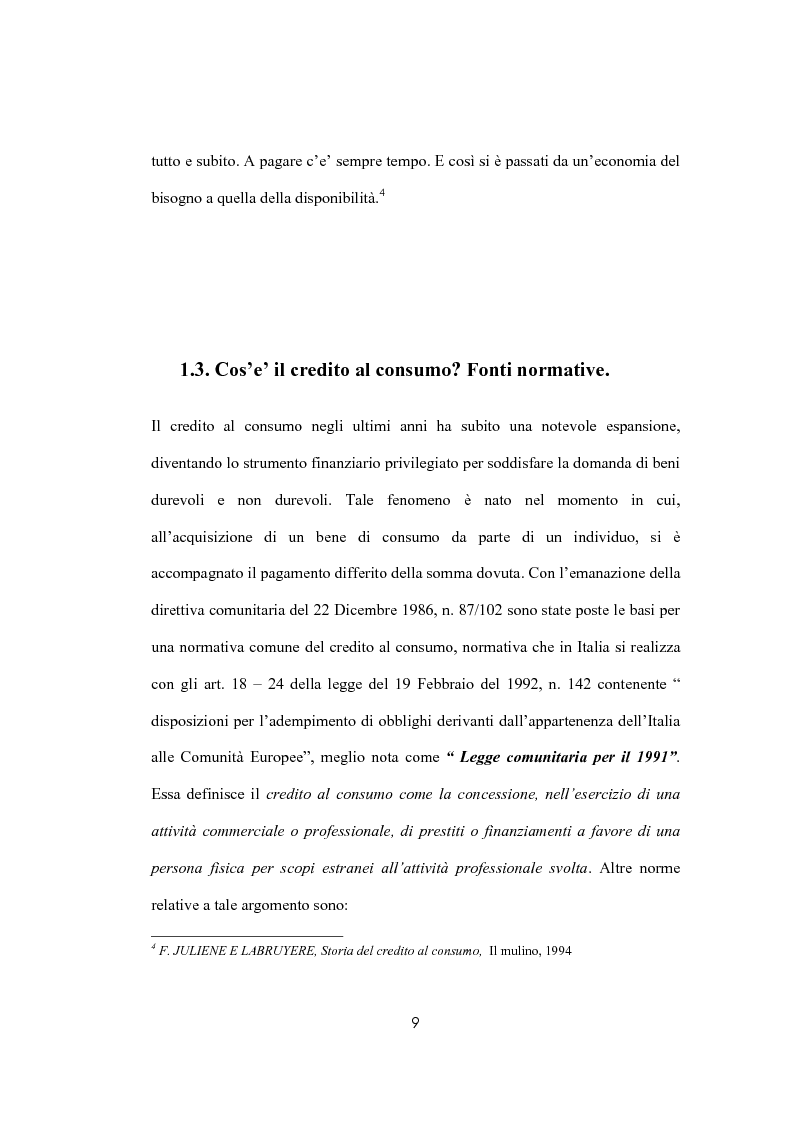 Anteprima della tesi: Il sovraindebitamento del consumatore e la protezione della nuova normativa europea, Pagina 9