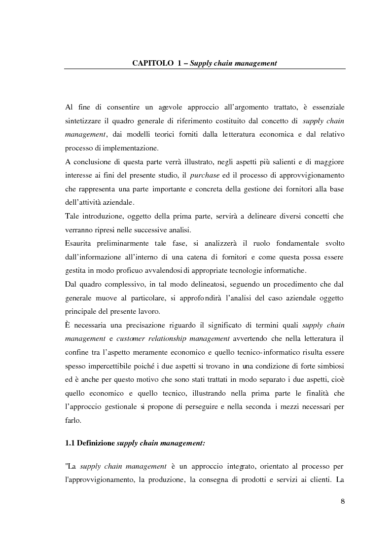 Anteprima della tesi: Supply chain management. Il caso Meridionale Grigliati s.p.a., Pagina 3