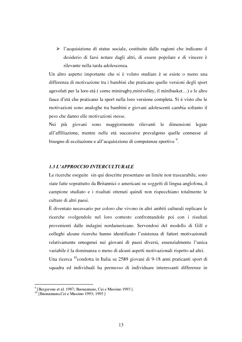 Anteprima della tesi: I presupposti motivazionali del giocatore di rugby: dall'attività giovanile all'alto livello, Pagina 5