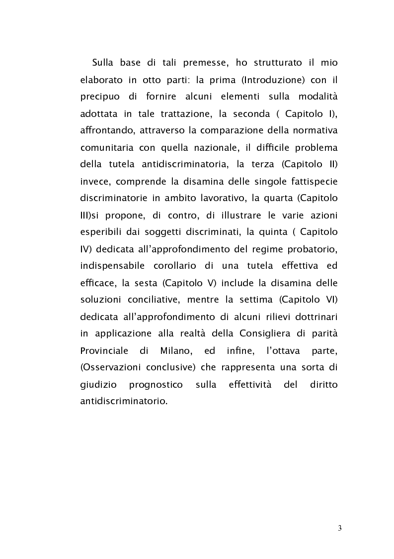Anteprima della tesi: Diritto antidiscriminatorio: quadro normativo e problemi applicativi, Pagina 3