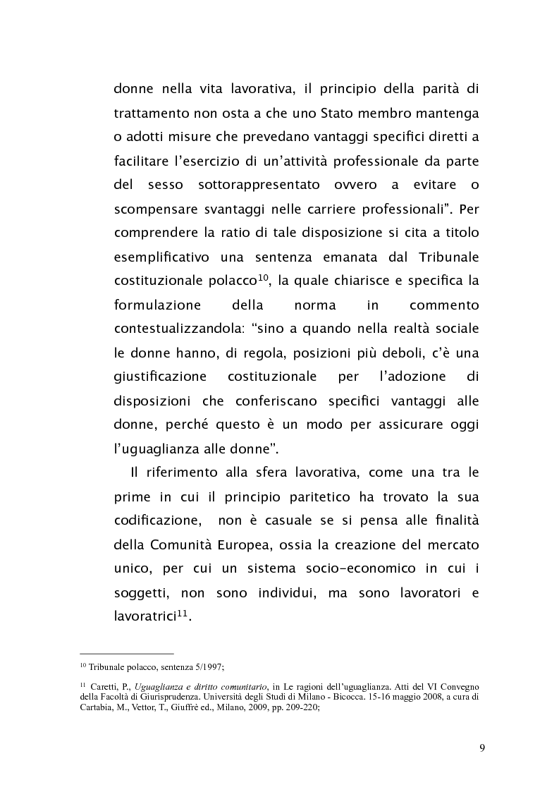 Anteprima della tesi: Diritto antidiscriminatorio: quadro normativo e problemi applicativi, Pagina 9