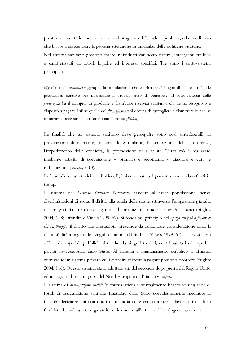 Anteprima della tesi: La valutazione delle politiche sanitarie in Italia. Ricognizione delle pratiche in uso nel Servizio Sanitario Nazionale e delle esperienze regionali., Pagina 6