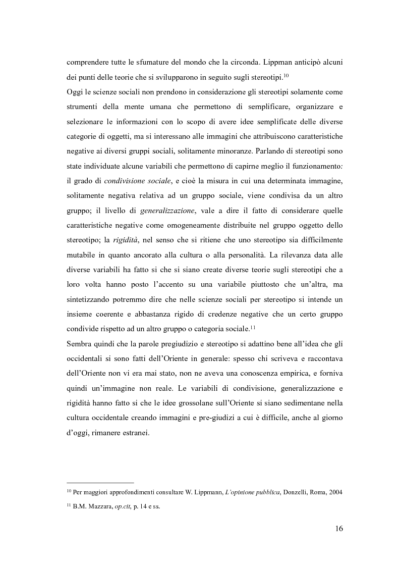 Anteprima della tesi: In viaggio con gli stereotipi. Il Medio Oriente tra realtà e fantasia, Pagina 11