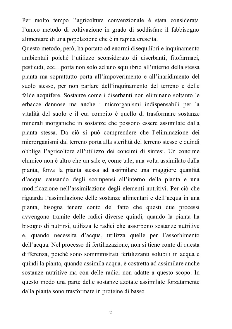 Anteprima della tesi: Comparazione tra sistemi agricoli: biodinamico, biologico, integrato, Pagina 2