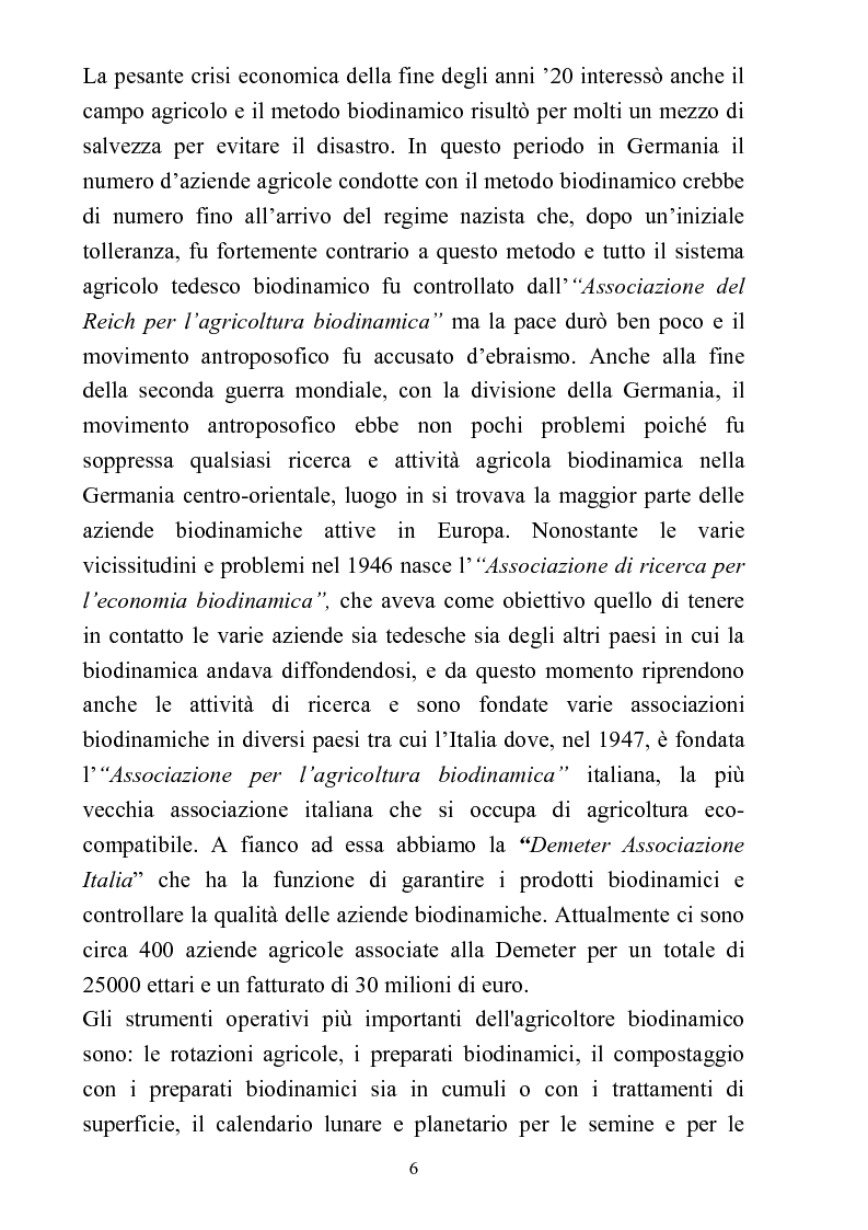 Anteprima della tesi: Comparazione tra sistemi agricoli: biodinamico, biologico, integrato, Pagina 6