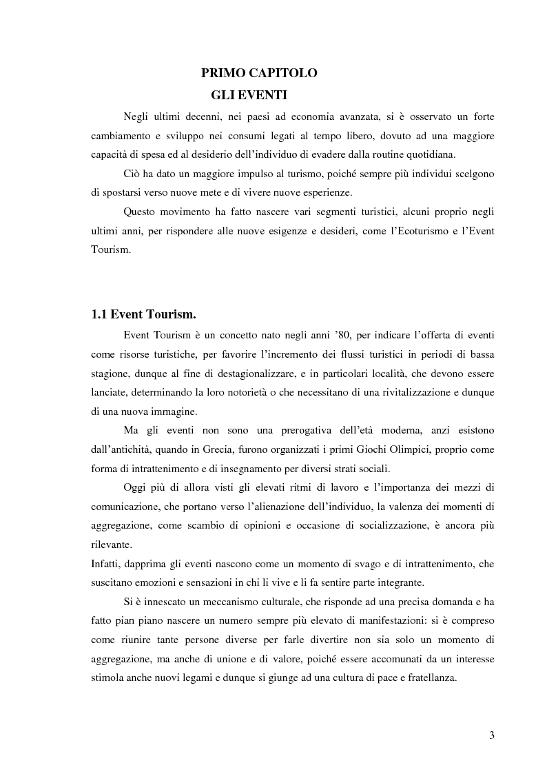 Anteprima della tesi: Il management degli eventi. Il caso della Show Net, Pagina 2